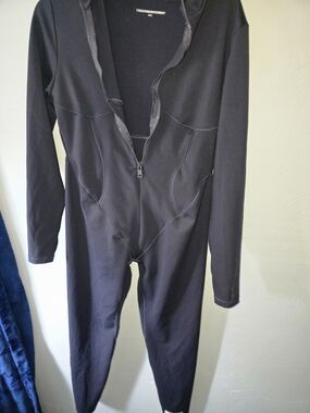 The Giving Movement Dark Gray Zip-Front Jumpsuit